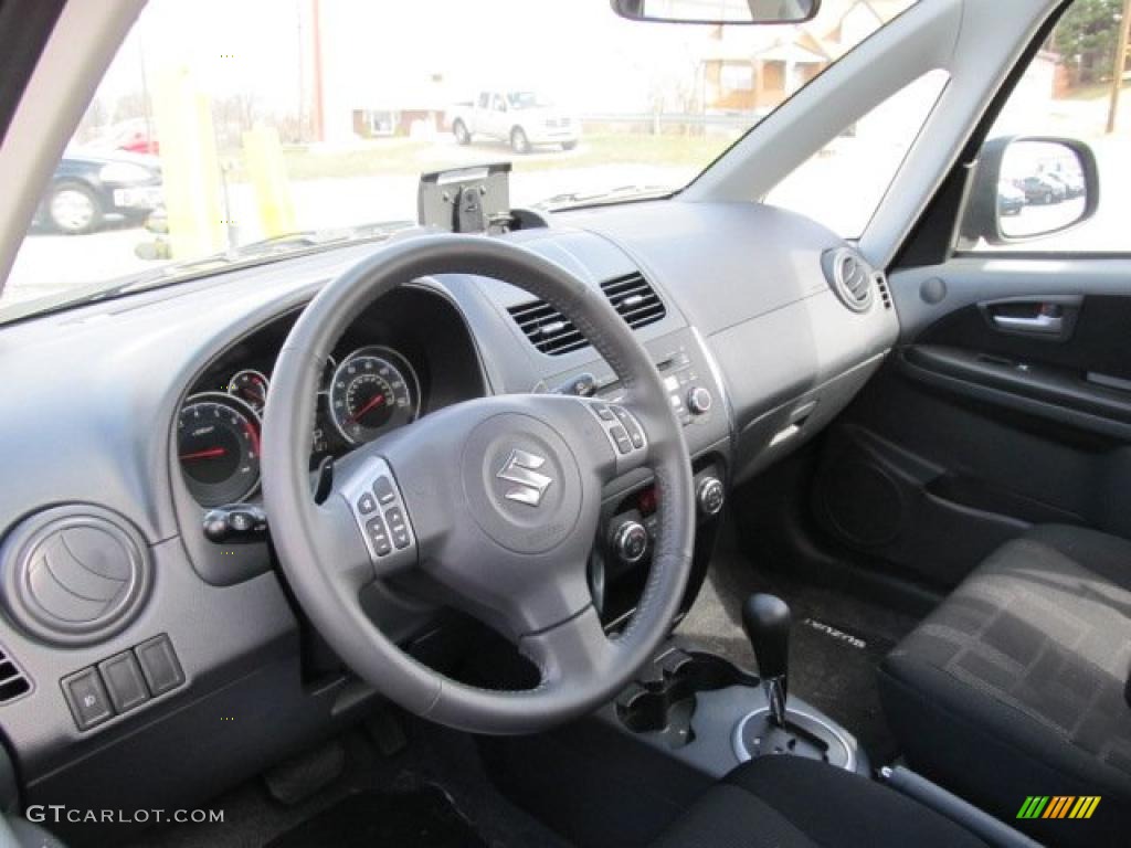 Black Interior 2010 Suzuki SX4 Crossover Technology Photo #46662374