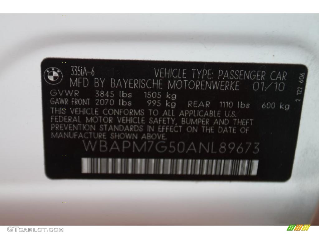2010 3 Series 335i Sedan - Alpine White / Saddle Brown Dakota Leather photo #8