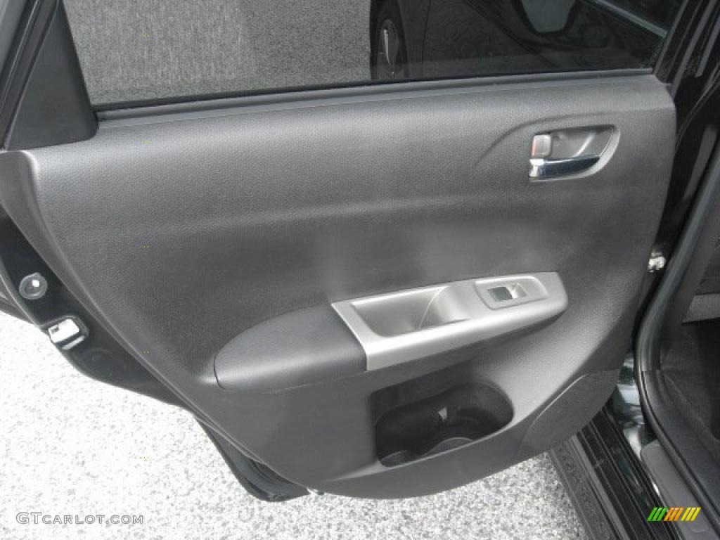 2010 Subaru Impreza WRX Sedan Carbon Black Door Panel Photo #46664375