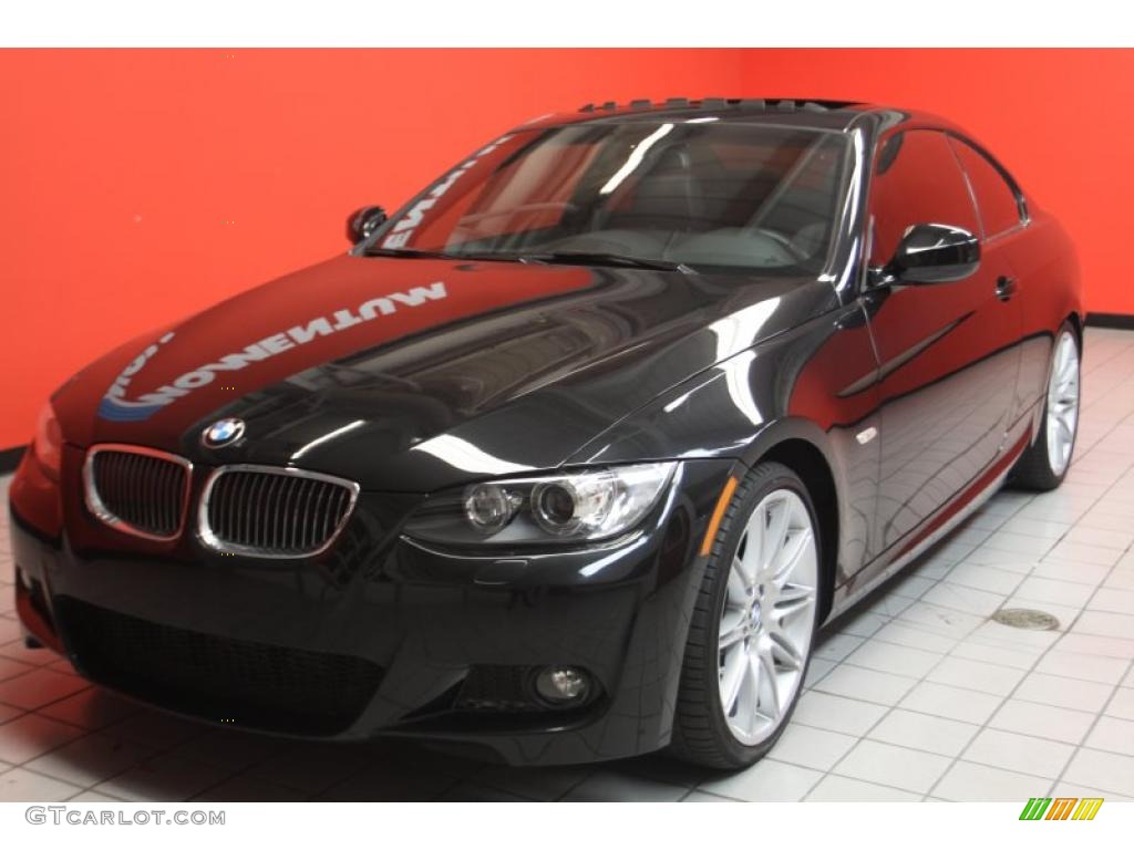 2010 3 Series 335i Coupe - Jet Black / Black photo #2