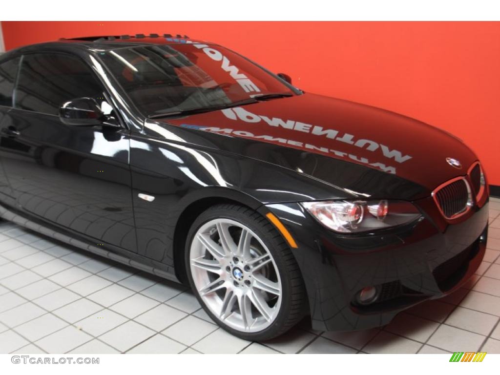 2010 3 Series 335i Coupe - Jet Black / Black photo #12