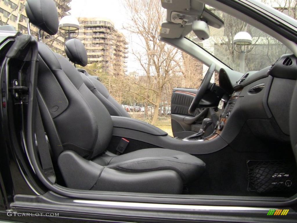 Black Interior 2009 Mercedes-Benz CLK 550 Cabriolet Photo #46665974