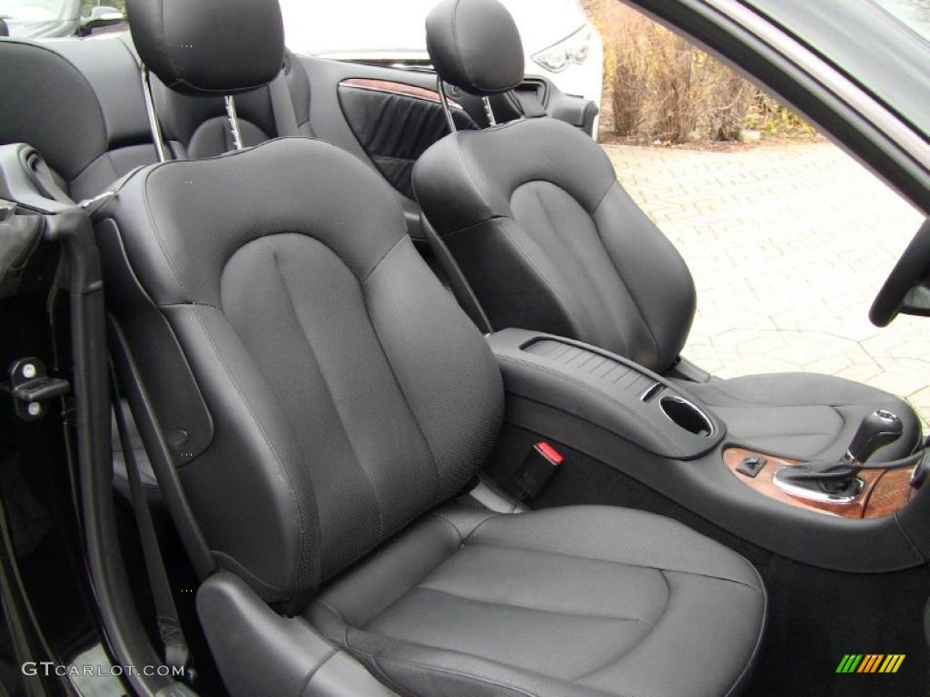 Black Interior 2009 Mercedes-Benz CLK 550 Cabriolet Photo #46665989