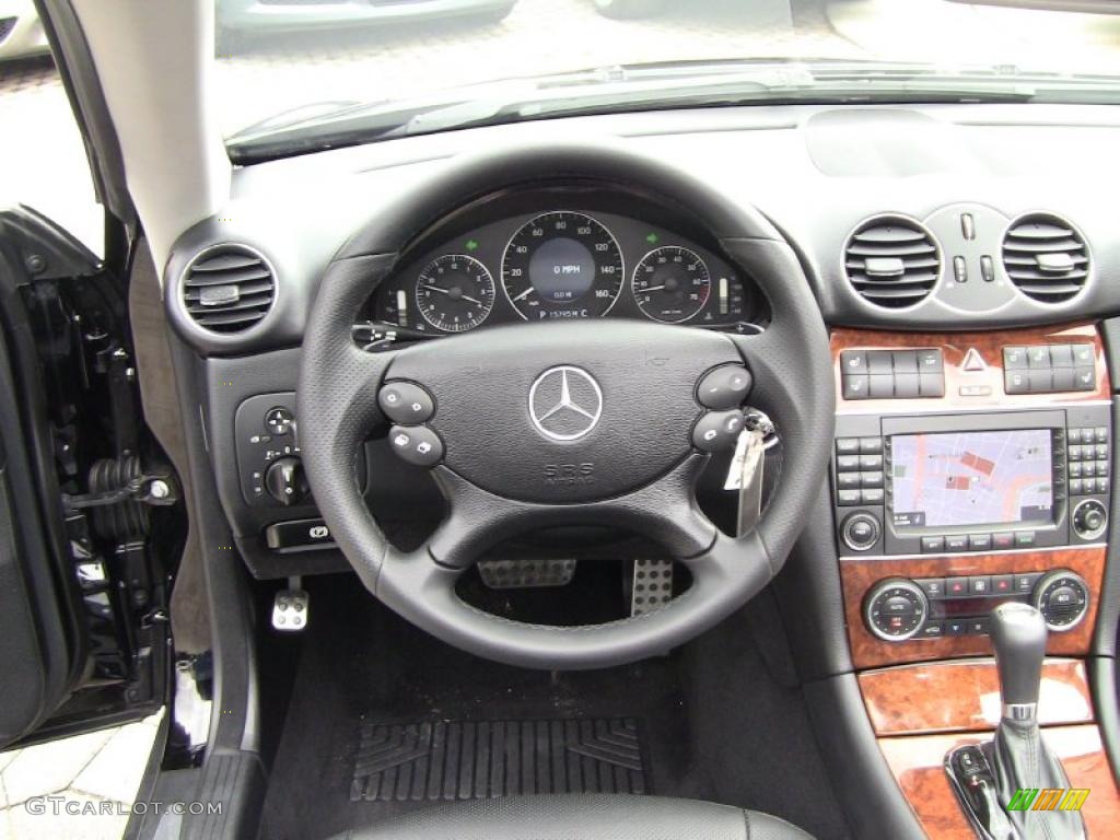 2009 Mercedes-Benz CLK 550 Cabriolet Black Dashboard Photo #46666031