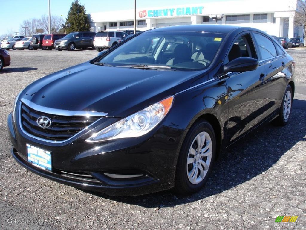 Midnight Black 2011 Hyundai Sonata GLS Exterior Photo #46666115