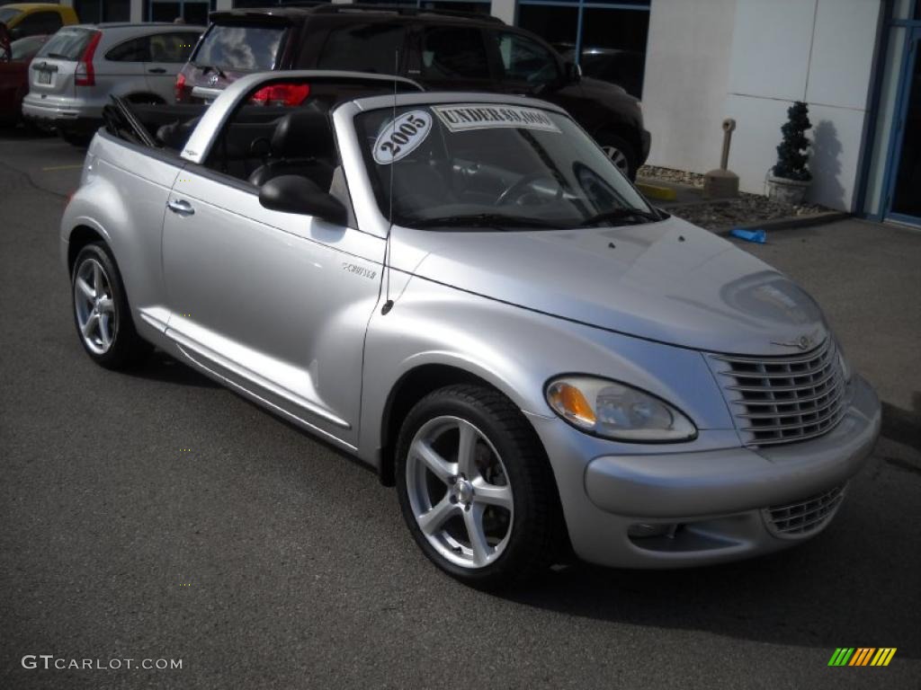 Bright Silver Metallic 2005 Chrysler PT Cruiser GT Convertible Exterior Photo #46666127