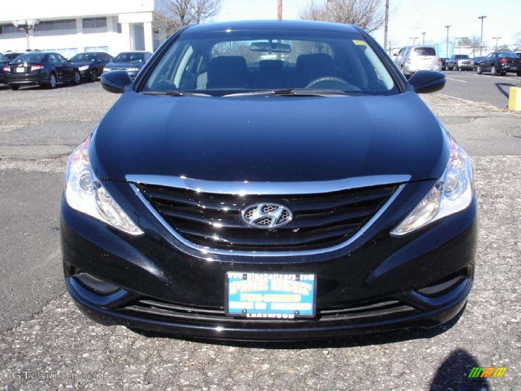 2011 Sonata GLS - Midnight Black / Gray photo #2