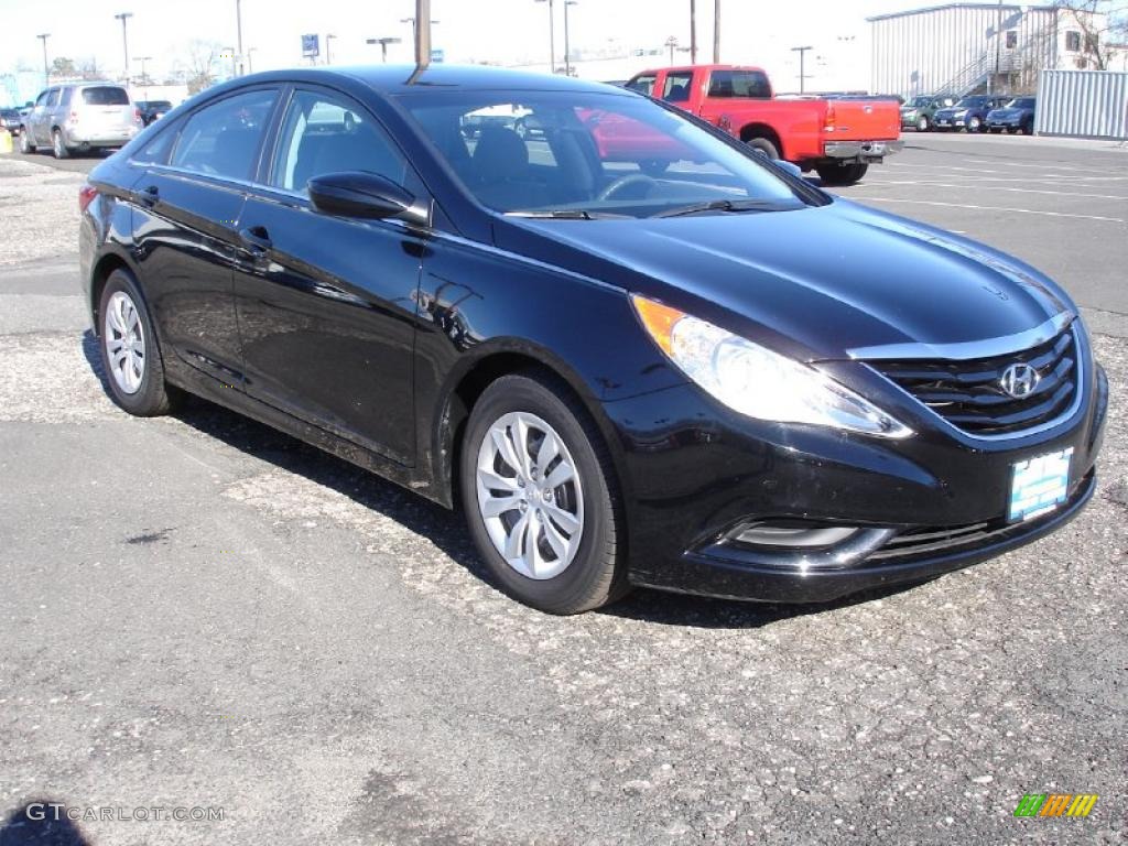 Midnight Black 2011 Hyundai Sonata GLS Exterior Photo #46666148