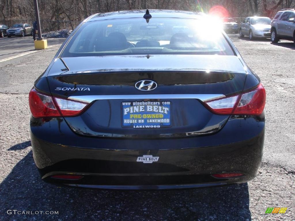 2011 Sonata GLS - Midnight Black / Gray photo #5