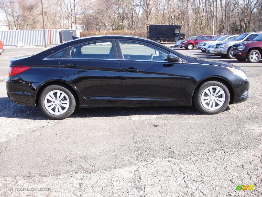 Midnight Black 2011 Hyundai Sonata GLS Exterior Photo #46666217