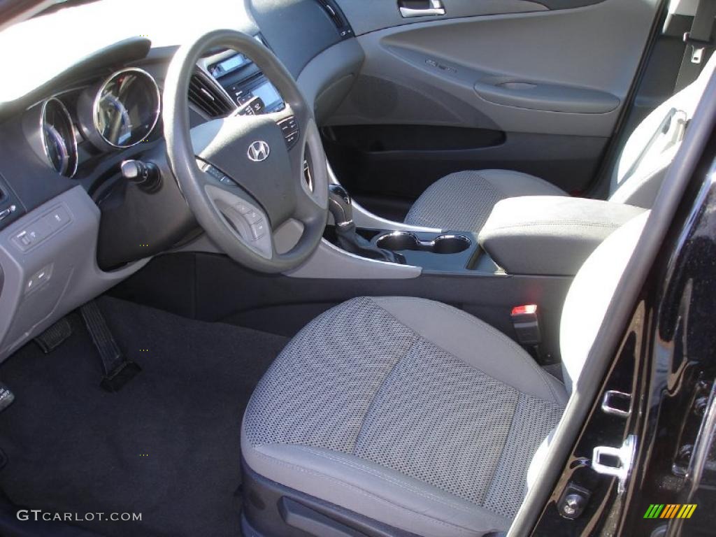 2011 Sonata GLS - Midnight Black / Gray photo #10