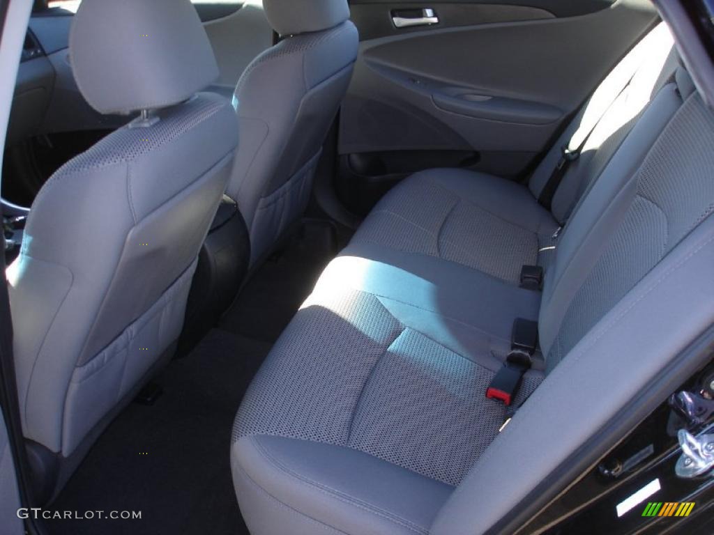 2011 Sonata GLS - Midnight Black / Gray photo #11