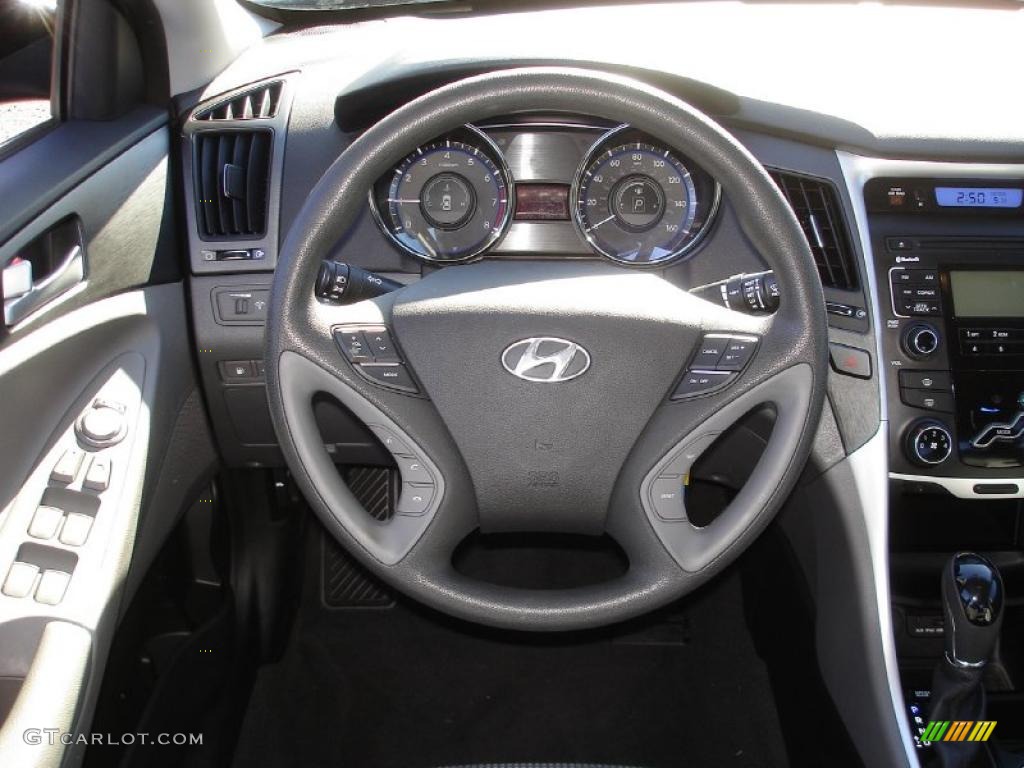 2011 Sonata GLS - Midnight Black / Gray photo #13