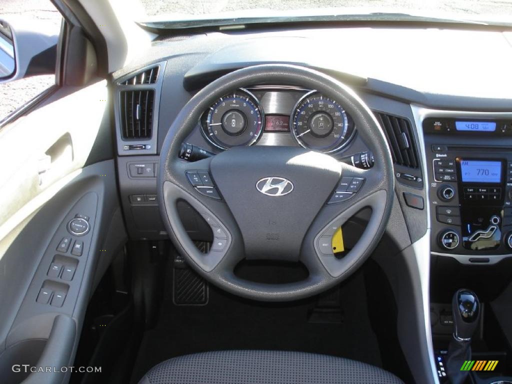 2011 Hyundai Sonata GLS Gray Steering Wheel Photo #46667021