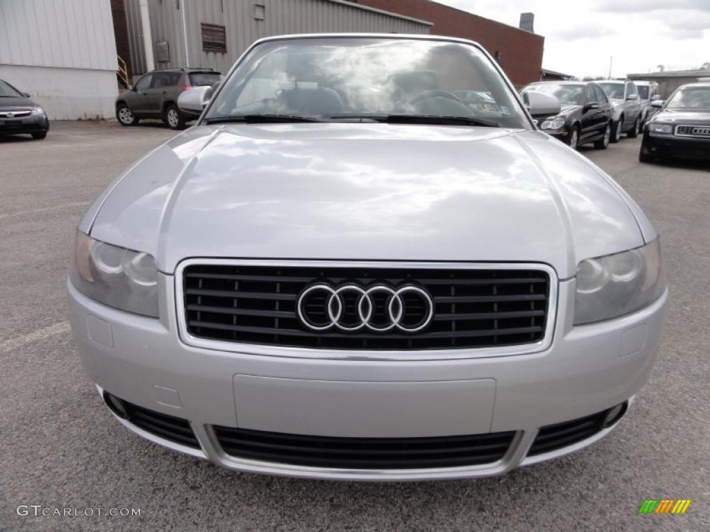 2004 A4 1.8T Cabriolet - Light Silver Metallic / Black photo #3