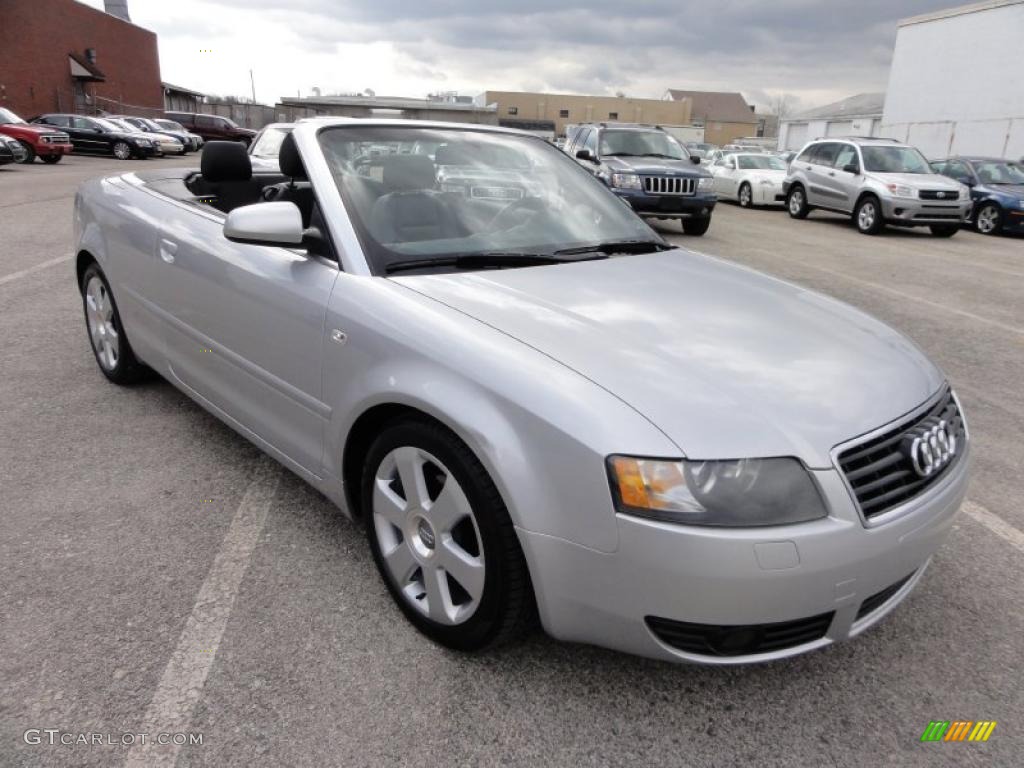 2004 A4 1.8T Cabriolet - Light Silver Metallic / Black photo #4