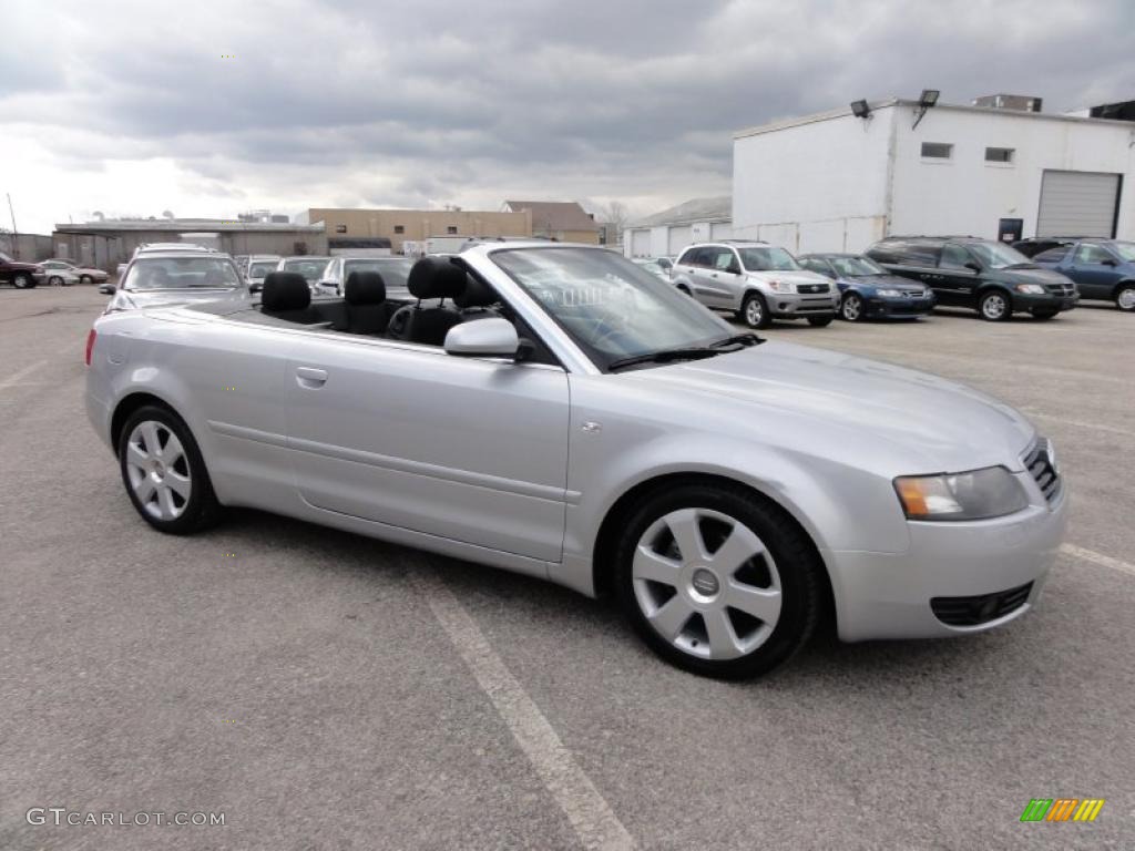 2004 A4 1.8T Cabriolet - Light Silver Metallic / Black photo #6
