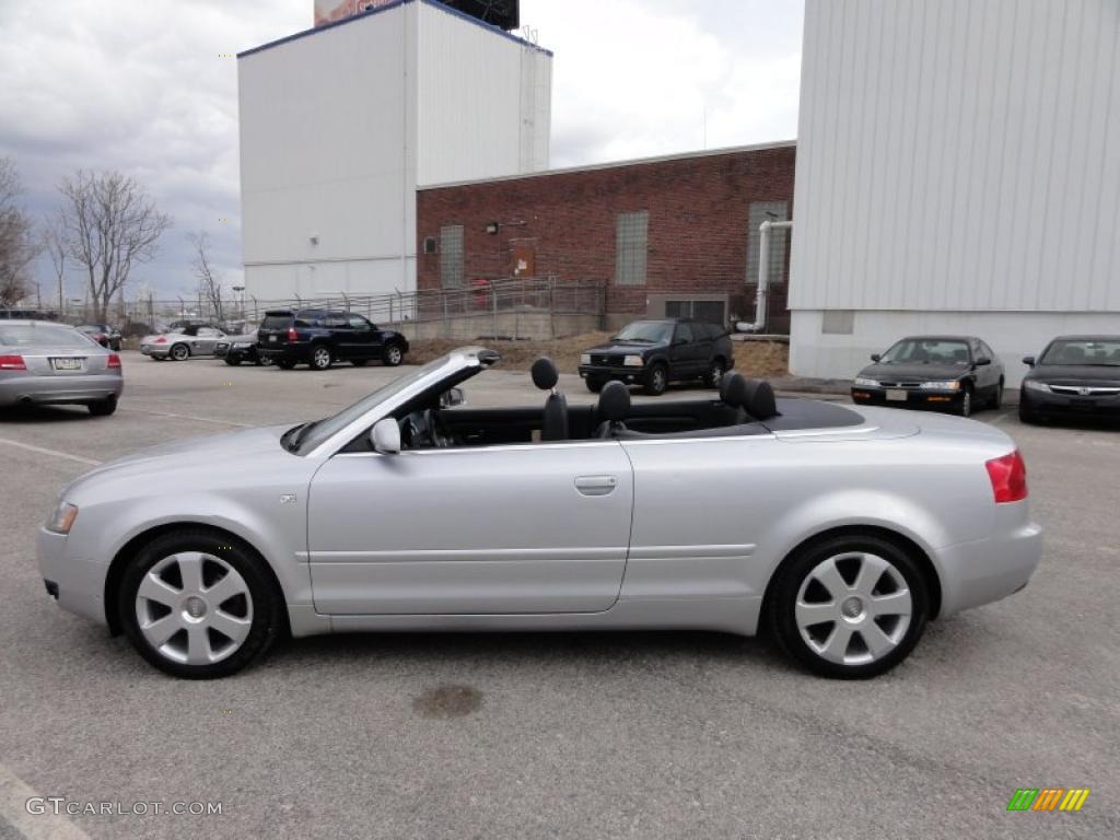 2004 A4 1.8T Cabriolet - Light Silver Metallic / Black photo #11