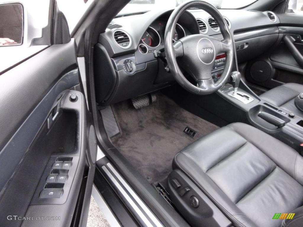 Black Interior 2004 Audi A4 1.8T Cabriolet Photo #46667720
