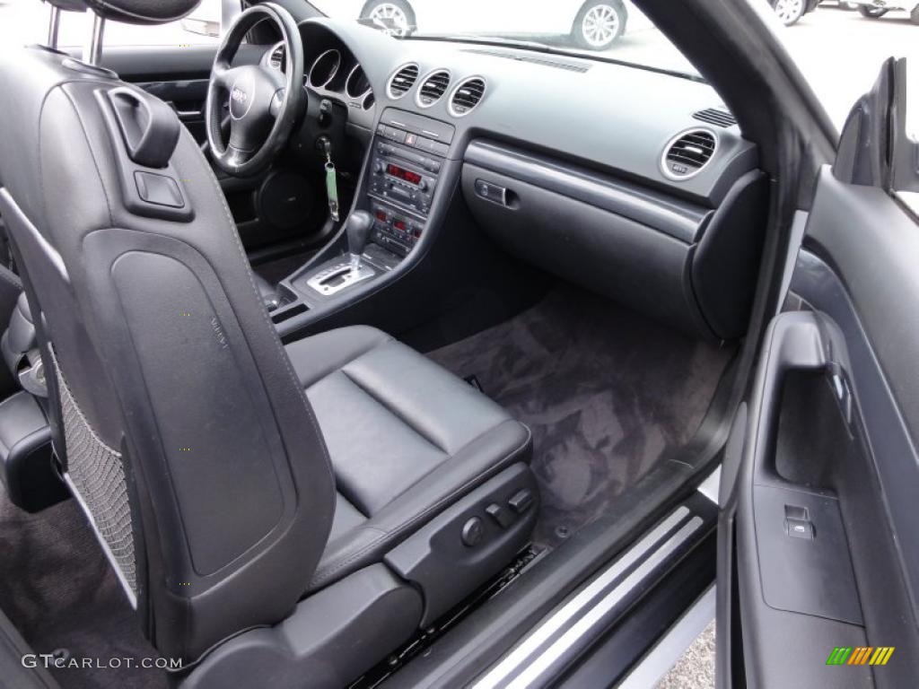 Black Interior 2004 Audi A4 1.8T Cabriolet Photo #46667813