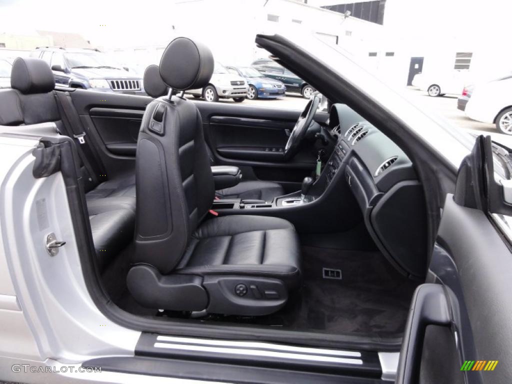 Black Interior 2004 Audi A4 1.8T Cabriolet Photo #46667846