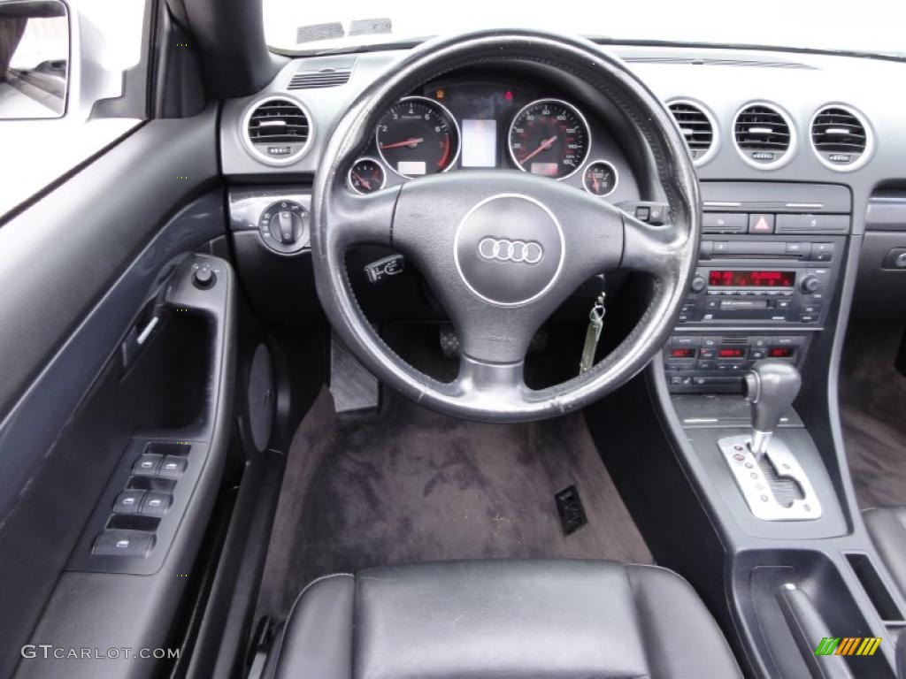 2004 Audi A4 1.8T Cabriolet Black Dashboard Photo #46667900