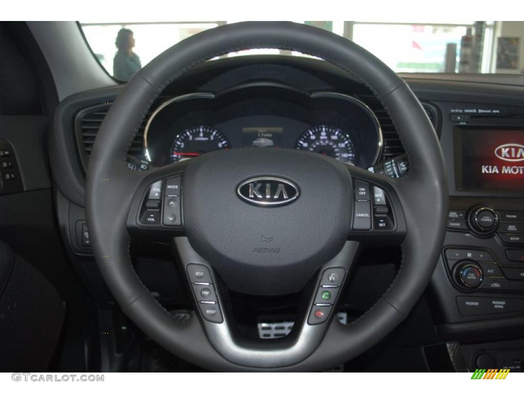 2011 Kia Optima SX Black Sport Steering Wheel Photo #46667957