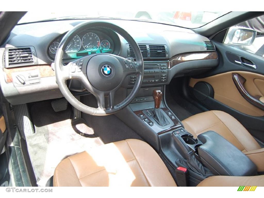 2003 BMW 3 Series 330i Convertible Natural Brown Dashboard Photo #46668536
