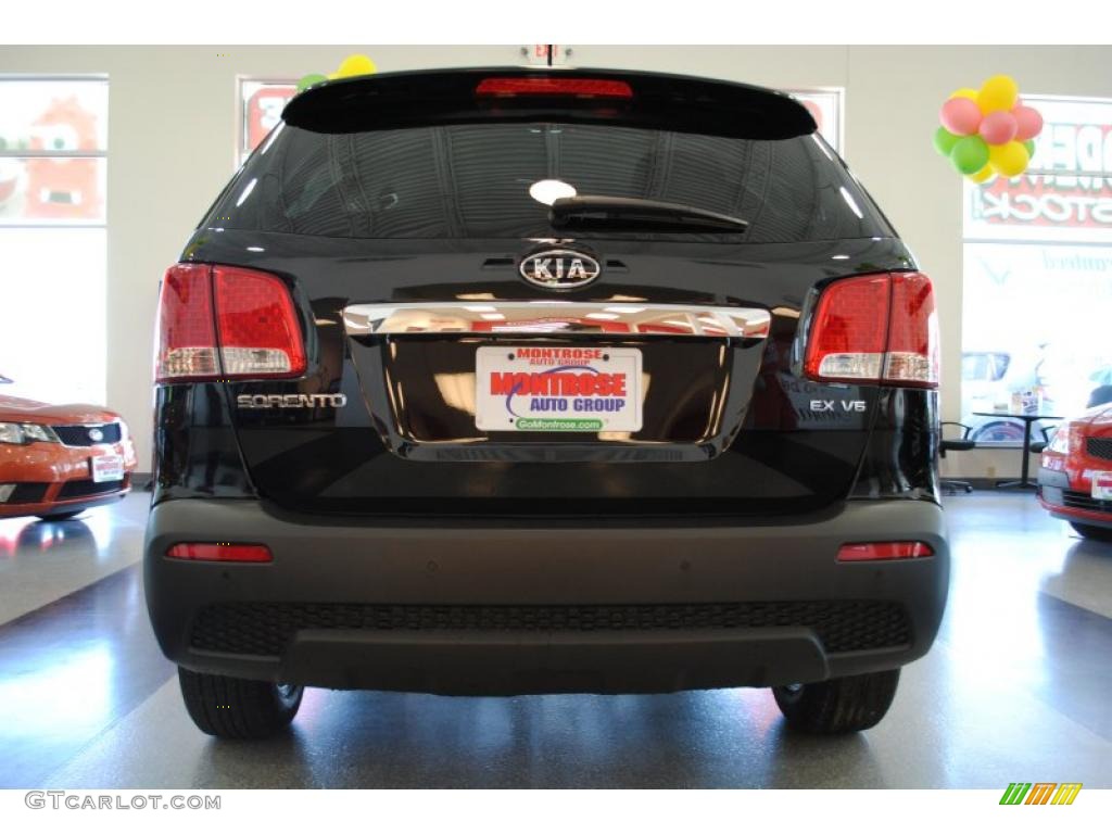 2011 Sorento EX V6 AWD - Ebony Black / Black photo #7