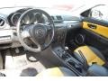 2004 Mazda MAZDA3 Black/Yellow Interior Prime Interior Photo
