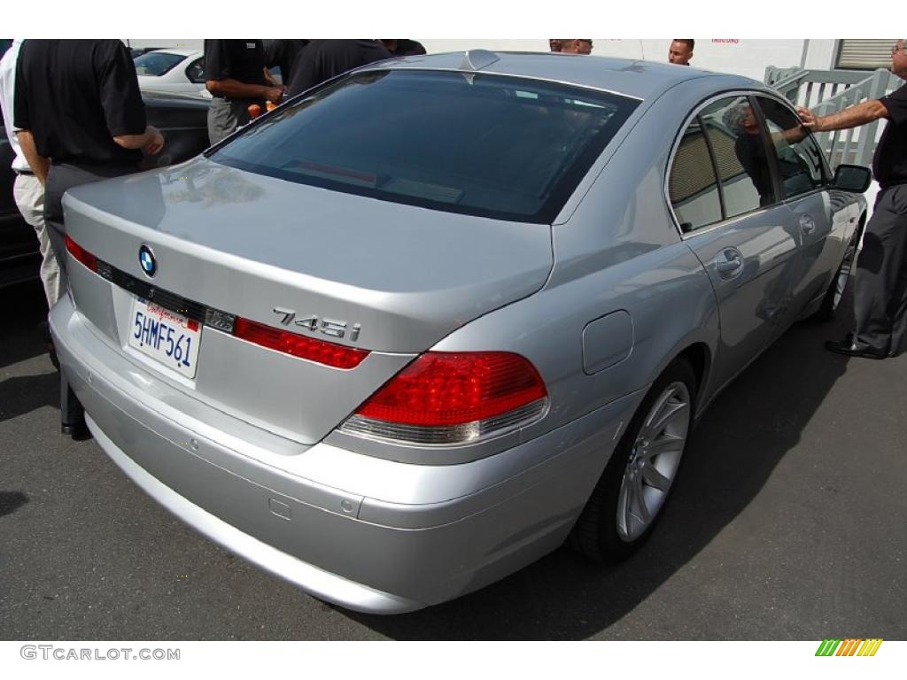 2004 7 Series 745i Sedan - Titanium Silver Metallic / Black/Black photo #6