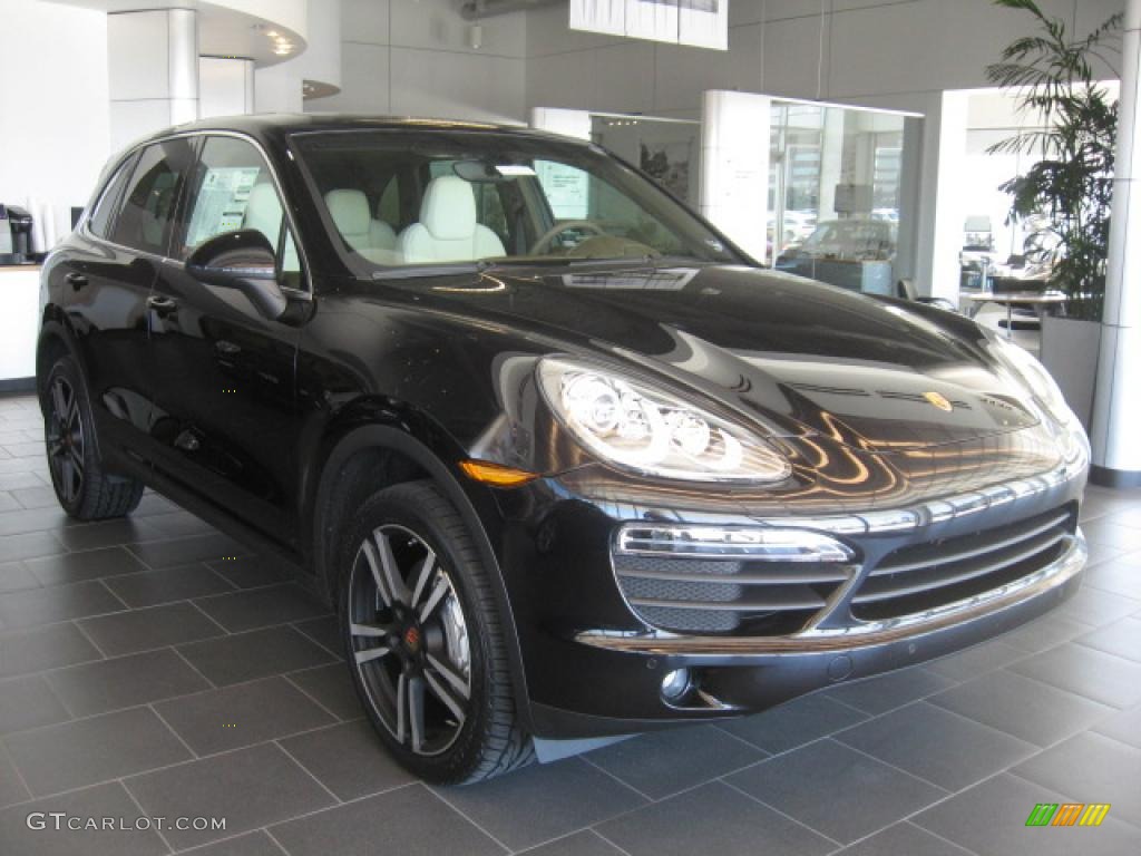 2011 Cayenne S - Jet Black Metallic / Umber Brown/Cream photo #1