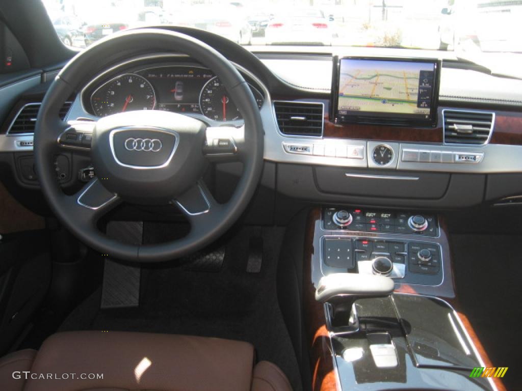 2011 Audi A8 4.2 FSI quattro Nougat Brown Dashboard Photo #46670357