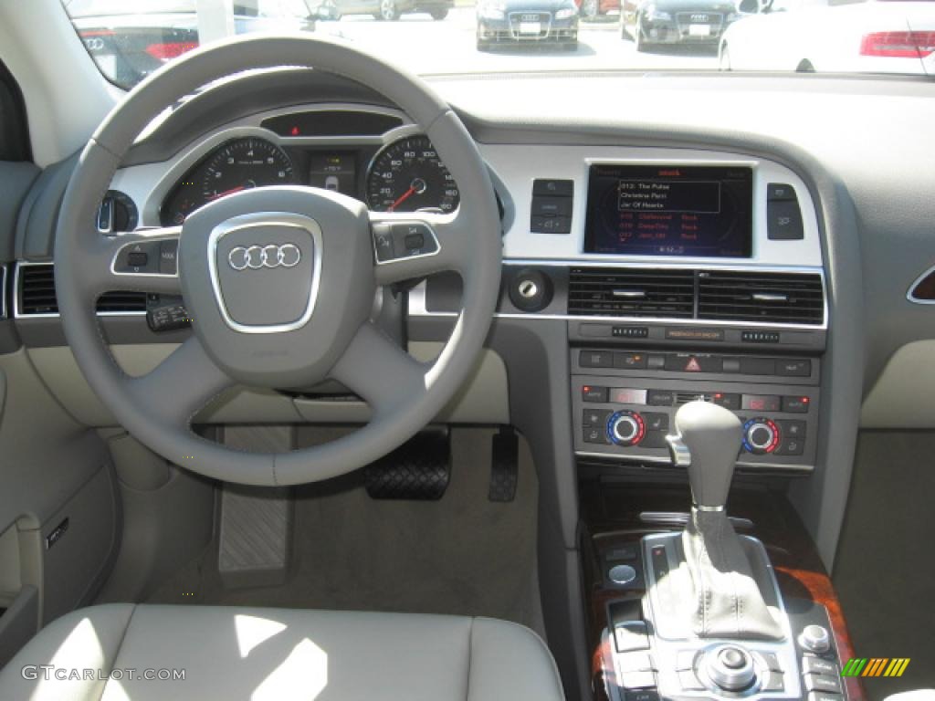 2011 Audi A6 3.0T quattro Sedan Light Gray Dashboard Photo #46670627