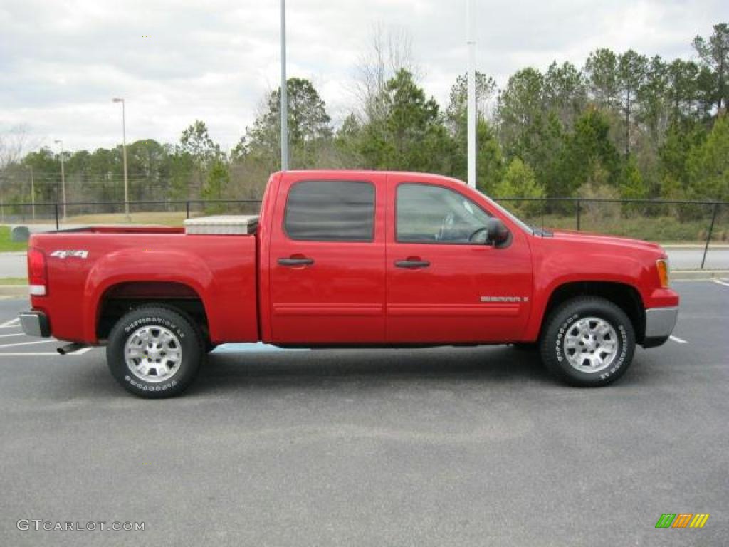 Fire Red 2007 GMC Sierra 1500 SLE Crew Cab 4x4 Exterior Photo #46671716