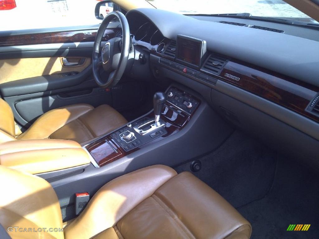 Black/Amaretto Interior 2005 Audi A8 4.2 quattro Photo #46672796