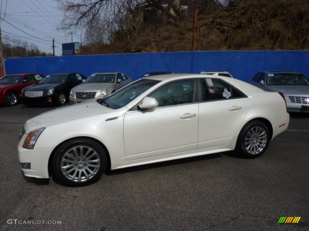 2010 CTS 4 3.6 AWD Sedan - White Diamond Tricoat / Light Titanium/Ebony photo #1