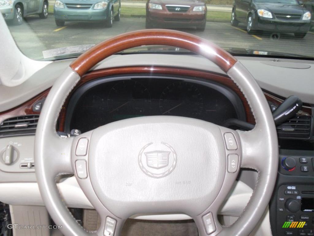2003 Cadillac DeVille DHS Neutral Shale Beige Steering Wheel Photo #46675715