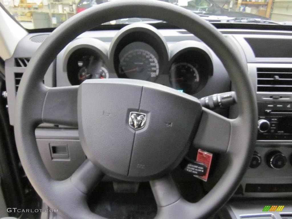 2011 Dodge Nitro Heat 4x4 Dark Slate Gray Steering Wheel Photo #46675742