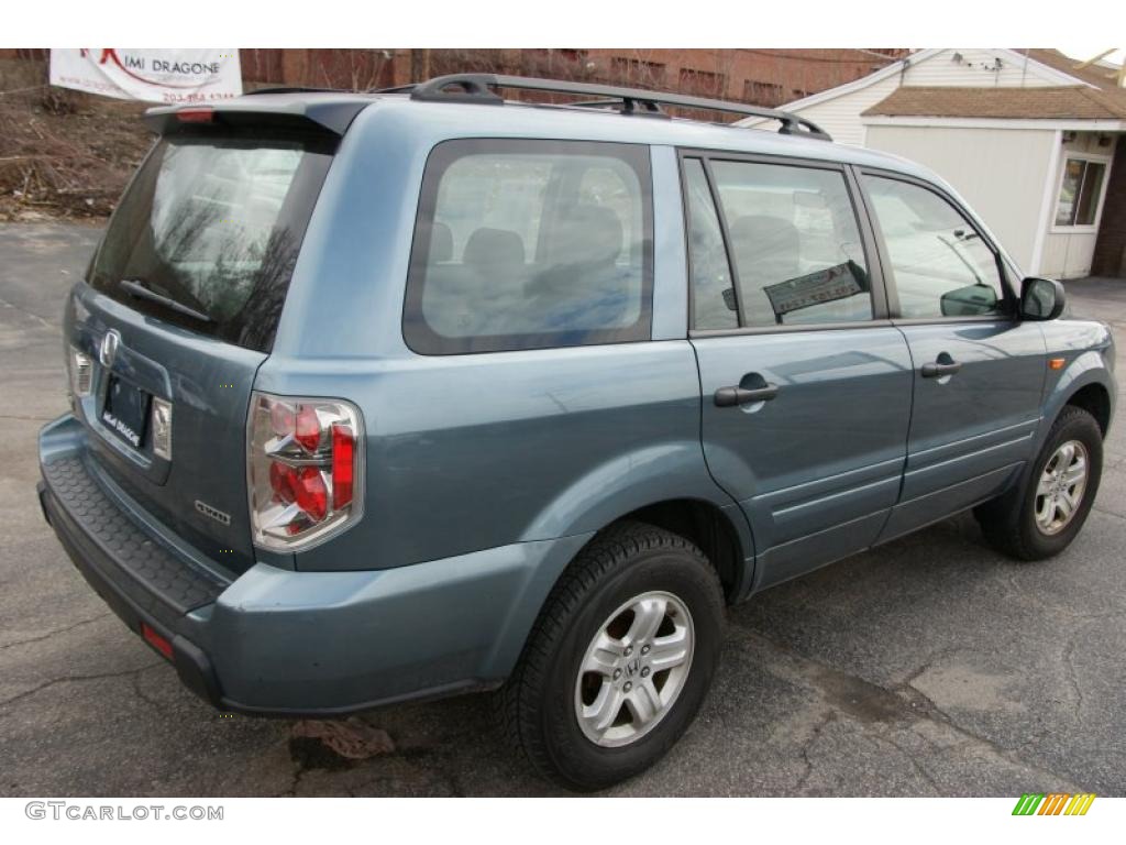 2007 Pilot LX 4WD - Steel Blue Metallic / Gray photo #4