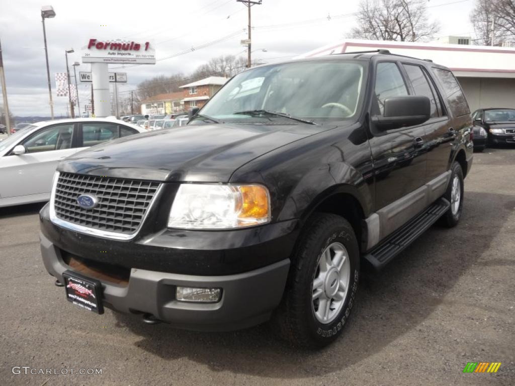 2003 Expedition XLT 4x4 - Black Clearcoat / Medium Parchment photo #1