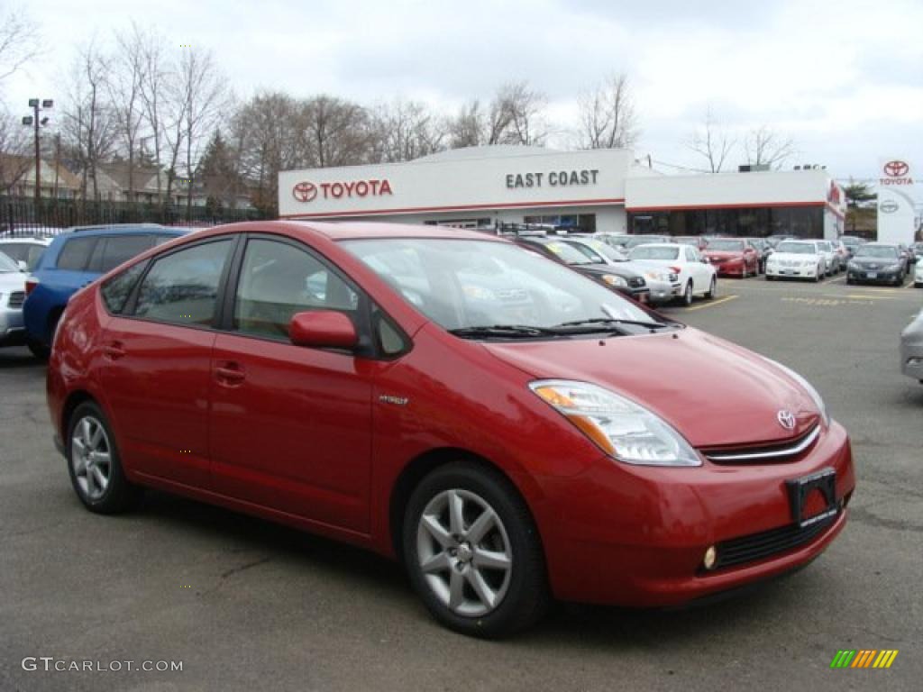 2007 Prius Hybrid Touring - Barcelona Red Metallic / Bisque Beige photo #1