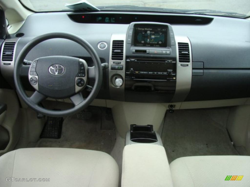 2007 Toyota Prius Hybrid Touring Bisque Beige Dashboard Photo #46678376