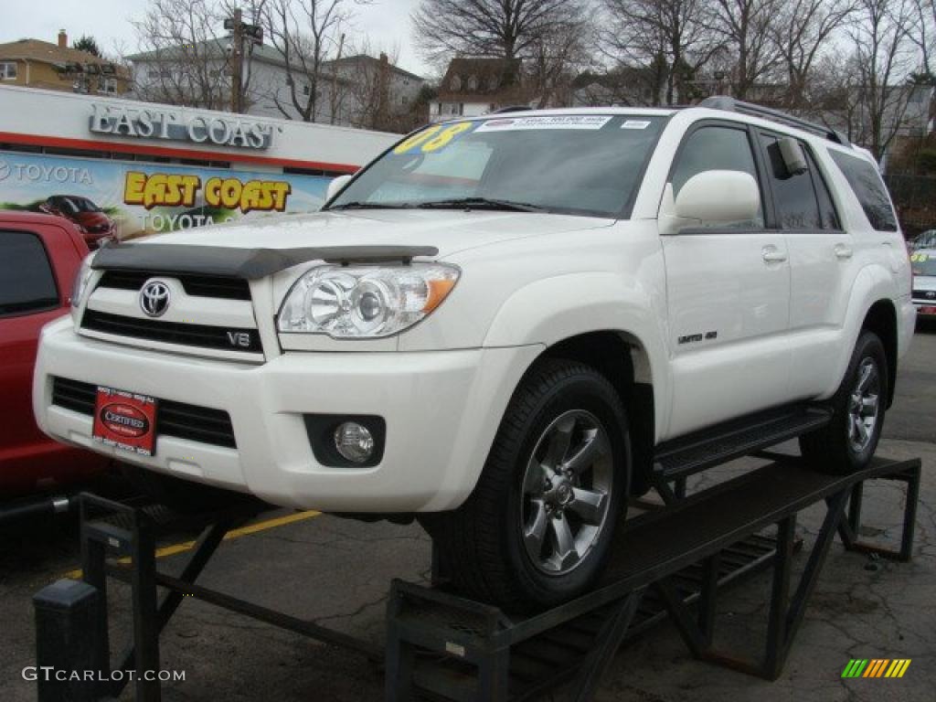 2008 4Runner Limited 4x4 - Blizzard White Pearl / Stone Gray photo #3