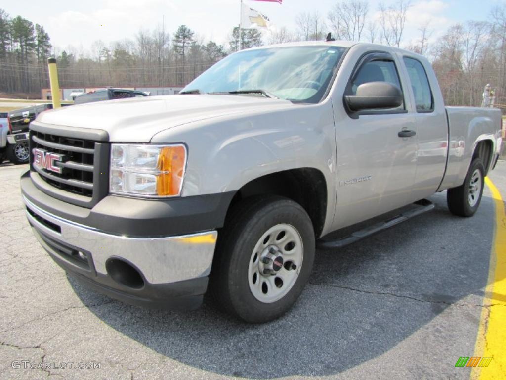 Silver Birch Metallic 2009 GMC Sierra 1500 Work Truck Extended Cab Exterior Photo #46679759