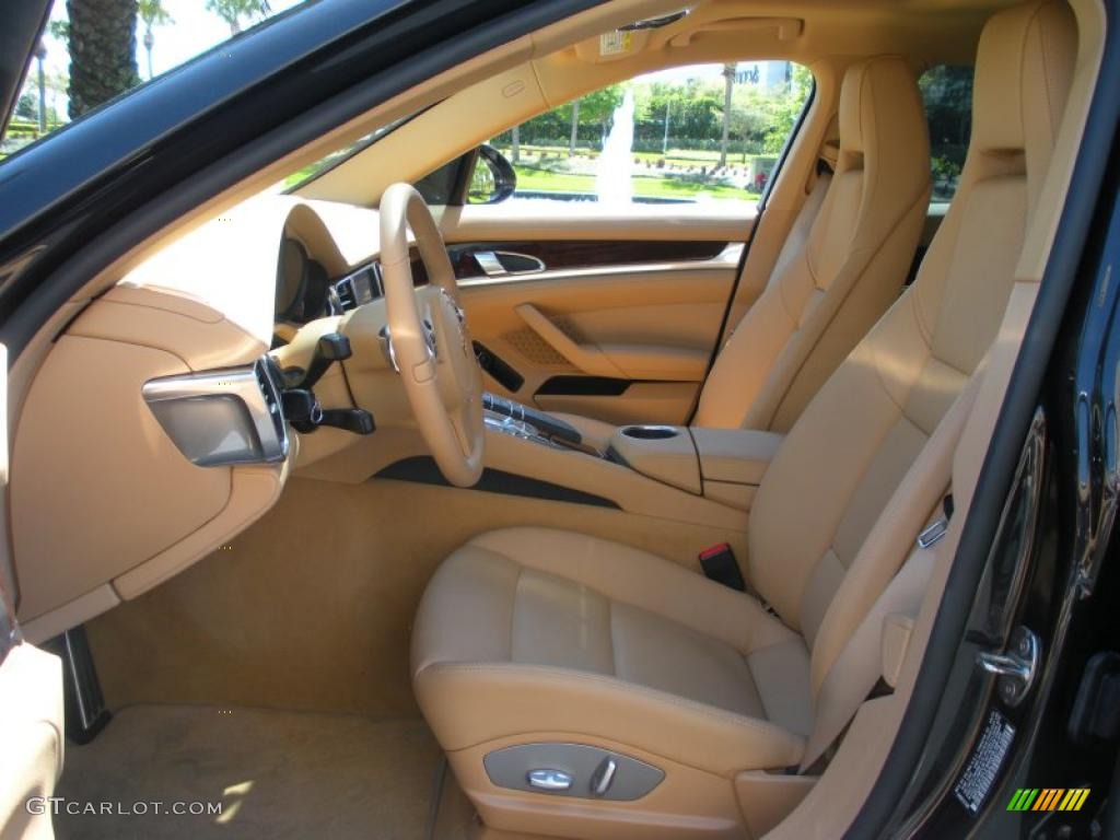 Cognac/Cedar Natural Leather Interior 2010 Porsche Panamera S Photo #46680239