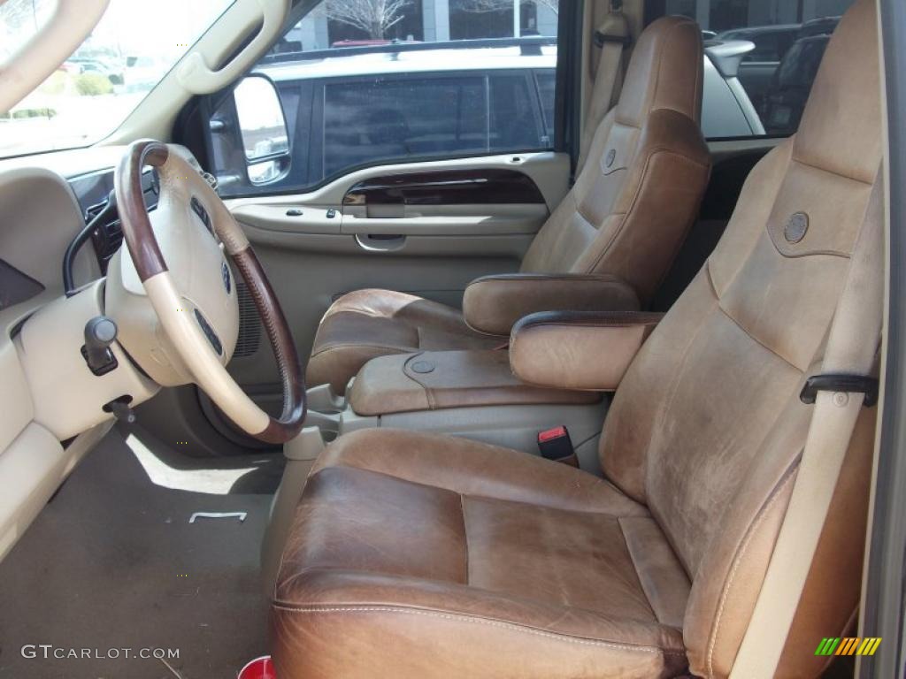 Castano Brown Leather Interior 2006 Ford F250 Super Duty King Ranch Crew Cab 4x4 Photo #46680551