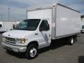 Oxford White 2002 Ford E Series Cutaway E350 Commercial Moving Truck Exterior