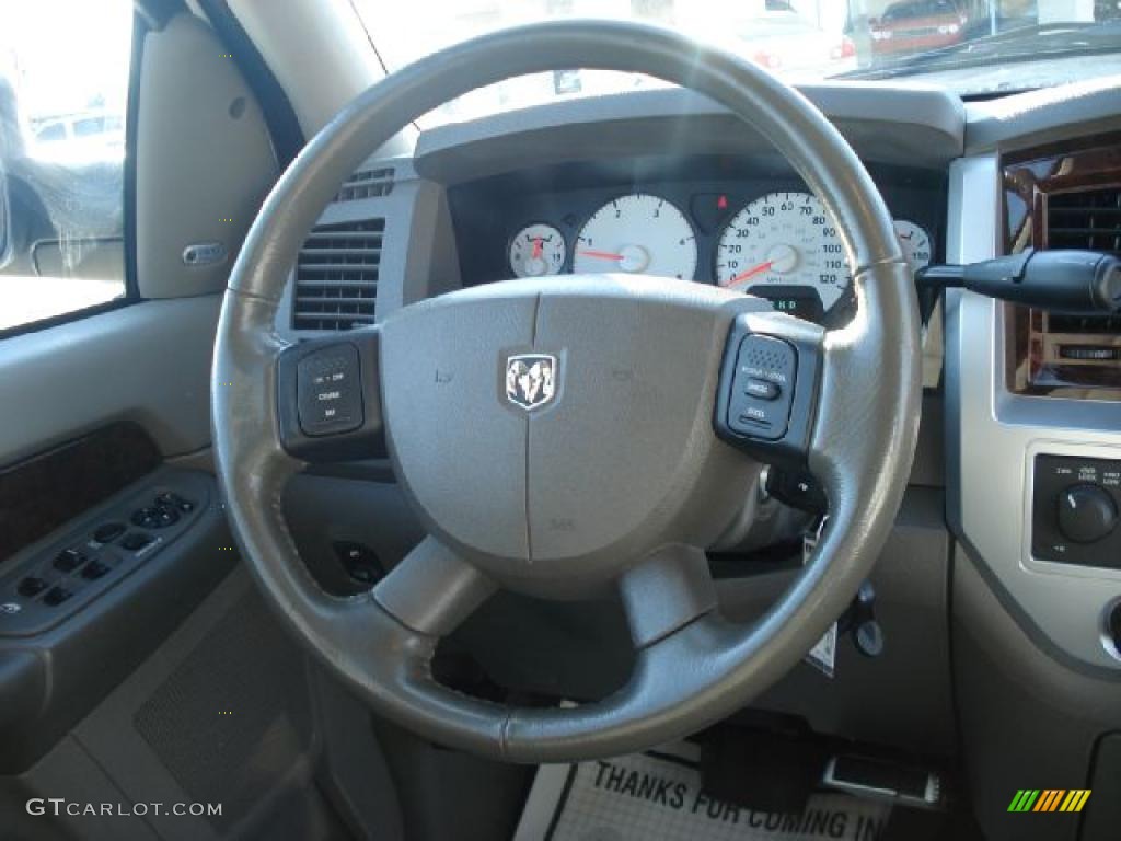 2008 Dodge Ram 3500 Laramie Quad Cab 4x4 Dually Medium Slate Gray Dashboard Photo #46682099