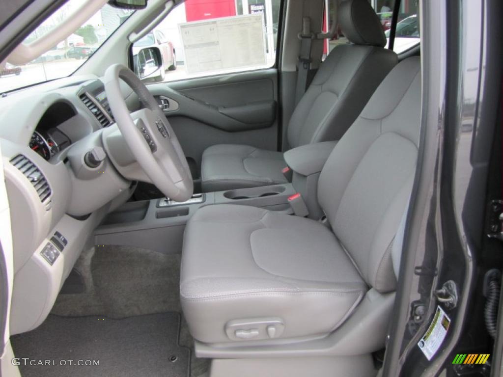 Steel Interior 2011 Nissan Frontier SL Crew Cab 4x4 Photo #46682459
